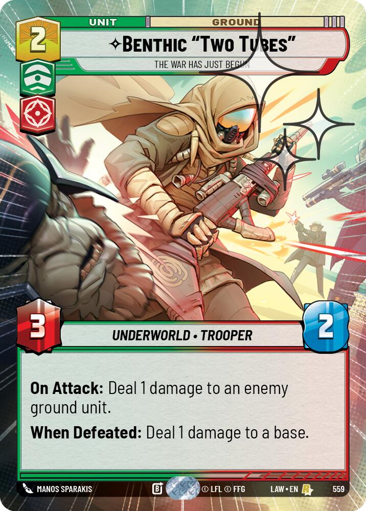 Benthic "Two Tubes" - The War Has Just Begun (559) (Hyperspace Foil) (559) [A Lawless Time]