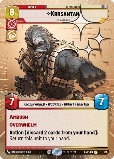 Krrsantan - Hit and Run (586) (Hyperspace Foil) (586) [A Lawless Time]