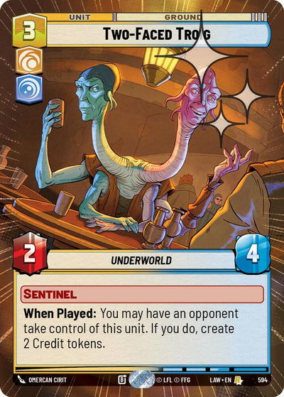 Two-Faced Troig - (594) (Hyperspace Foil) (594) [A Lawless Time]