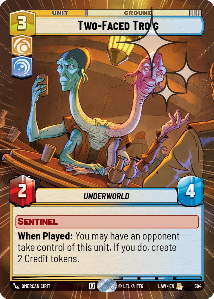 Two-Faced Troig - (594) (Hyperspace Foil) (594) [A Lawless Time]