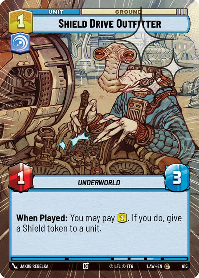 Shield Drive Outfitter (615) (Hyperspace Foil) (615) [A Lawless Time]