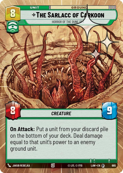 The Sarlacc of Carkoon - Horror of the Dune Sea (665) (Hyperspace Foil) (665) [A Lawless Time]