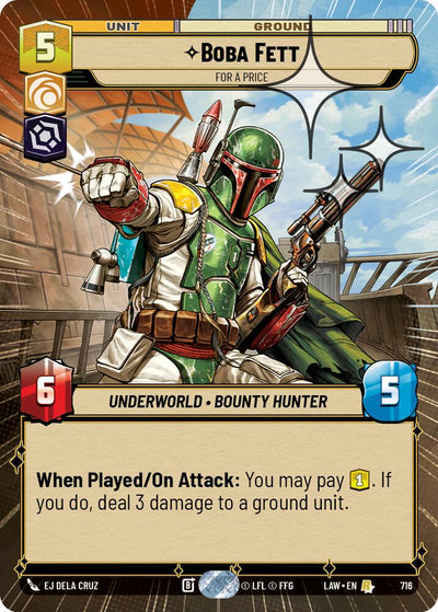 Boba Fett - For a Price (716) (Hyperspace Foil) (716) [A Lawless Time]