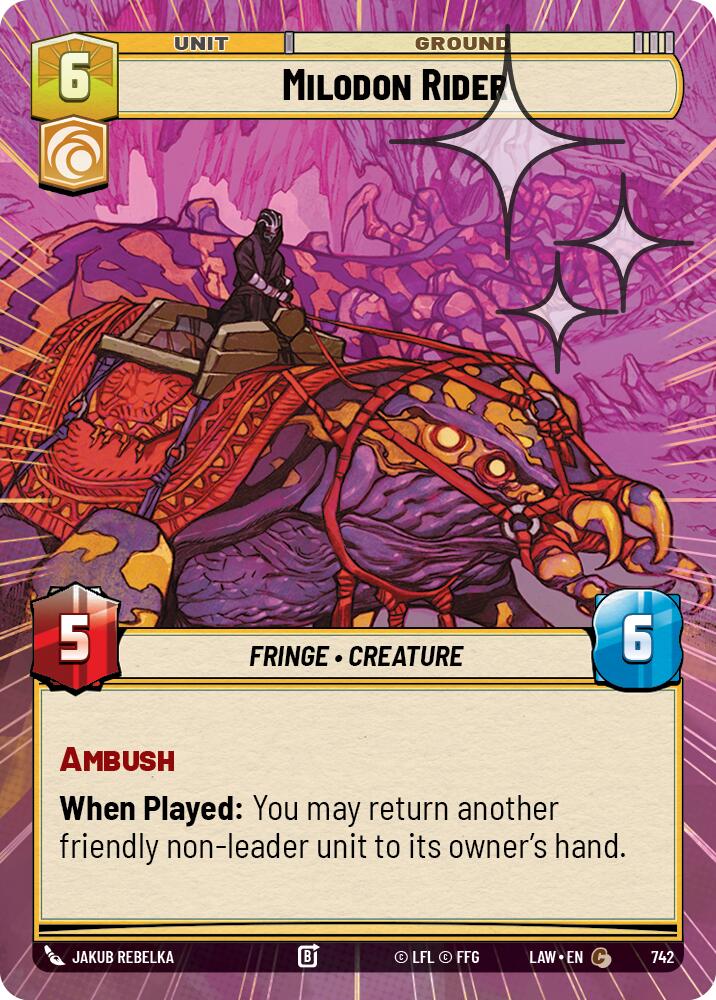 Milodon Rider (742) (Hyperspace Foil) (742) [A Lawless Time]