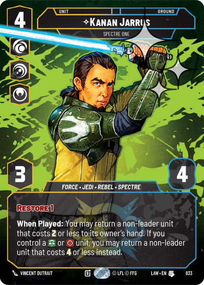 Kanan Jarrus - Spectre One (Prestige Foil) (833) (833) [A Lawless Time]
