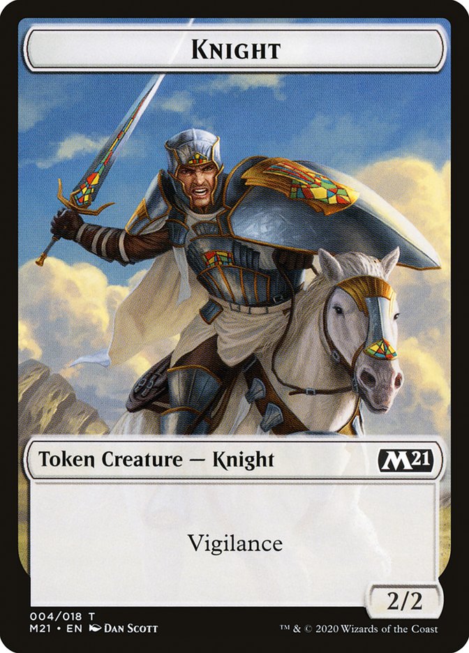 Beast // Knight Double-Sided Token [Core Set 2021 Tokens] 