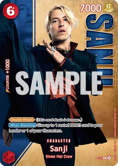 Sanji (P-137) (Premium Card Collection -Live Action Edition Vol.2 Straw Hat Crew-) [One Piece Promotion Cards]