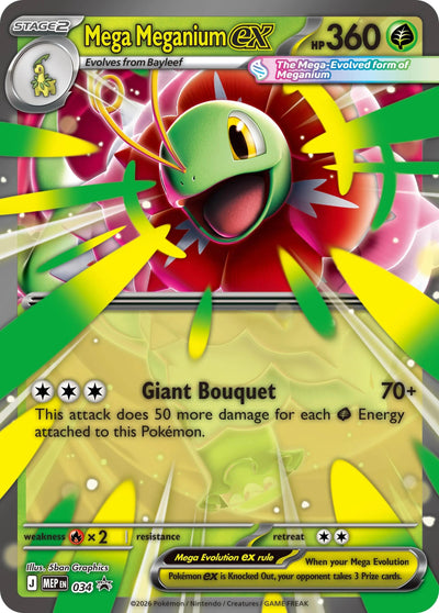 Mega Meganium ex (034) (Jumbo) [Mega Evolution Promo]