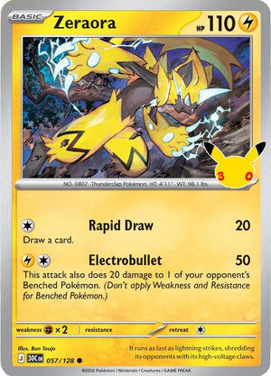 Zeraora (057/128) [Mega Evolution: 30th Celebration]