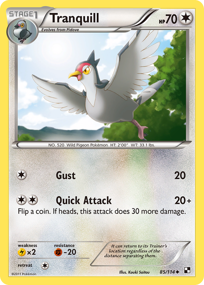 Tranquill (85/114) [Black &amp; White: Base Set] 