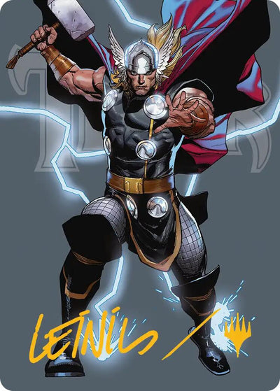 Thor, God of Thunder Art Card (Gold-Stamped Signature) [Marvel Super Heroes Art Series]