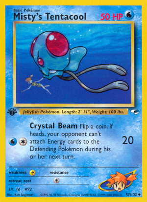 Misty's Tentacool (57/132) [Gym Heroes 1st Edition] 
