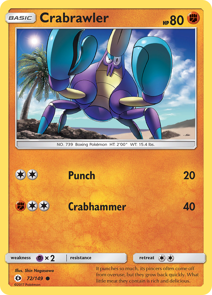 Crabrawler (72/149) [Sun &amp; Moon: Base Set] 