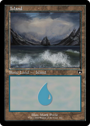 Island (442) (Retro) [Commander Masters] 
