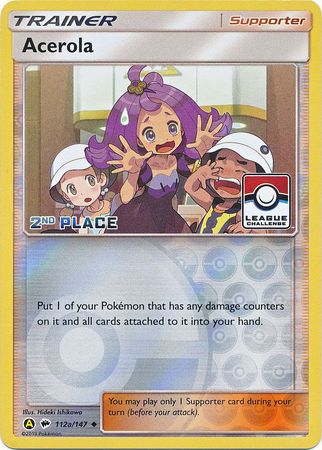 Acerola (112a/147) (League Promo 2nd Place) [Sun &amp; Moon: Burning Shadows] 