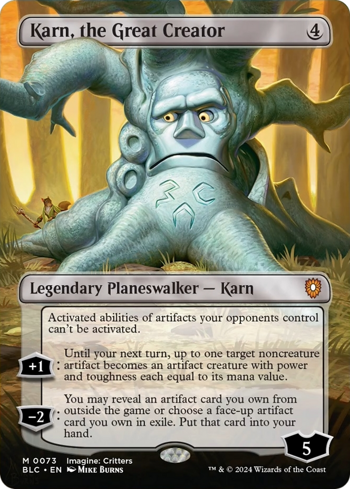 Karn, the Great Creator (Borderless) [Bloomburrow Commander] 