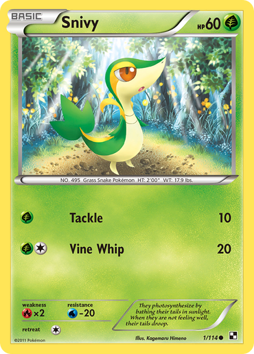 Snivy (1/114) (Cosmos Holo) [Black & White: Base Set]