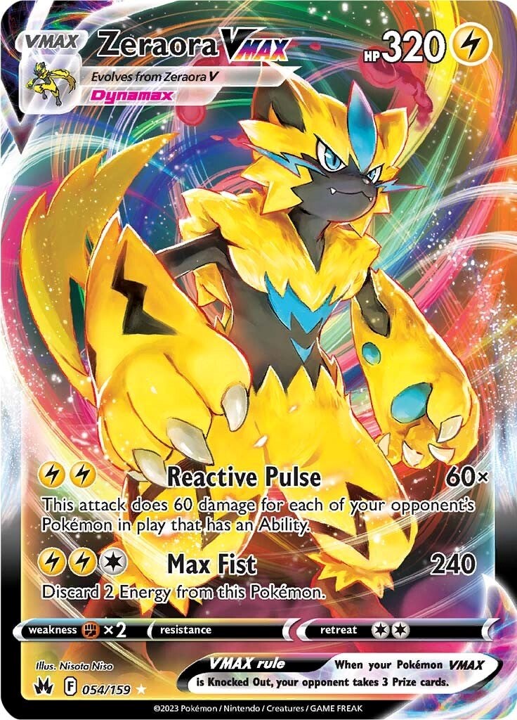 Zeraora VMAX (054/159) [Sword & Shield: Crown Zenith] 