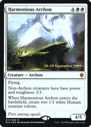 Harmonious Archon [Throne of Eldraine Prerelease Promos] 
