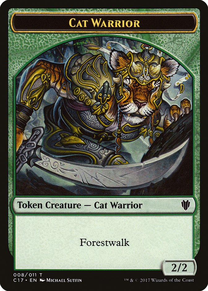 Cat // Cat Warrior Double-Sided Token [Order 2017 Tokens] 