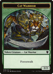 Cat // Cat Warrior Double-Sided Token [Order 2017 Tokens] 