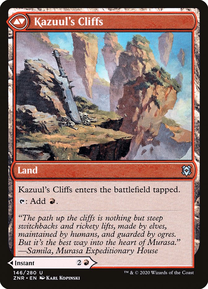 Kazuul's Fury // Kazuul's Cliffs [Zendikar Rising] 