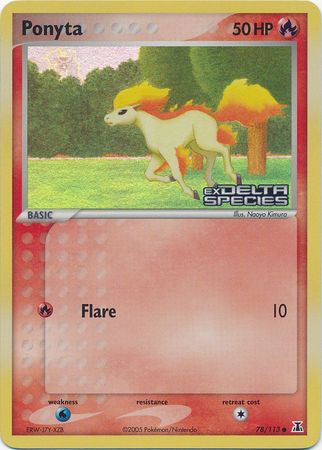 Ponyta (78/113) (Stamped) [EX: Delta Species] 