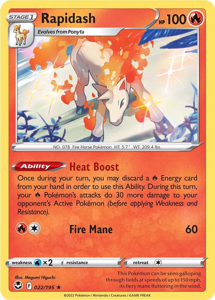 Rapidash (022/195) [Sword & Shield: Silver Tempest] 