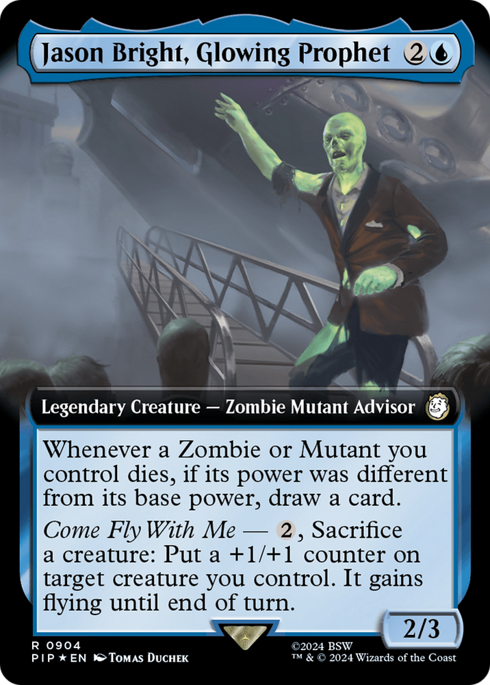 Jason Bright, Glowing Prophet (Extended Art) (Surge Foil) [Fallout] 