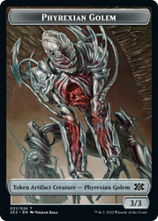 Zombie // Phyrexian Golem Double-Sided Token [Double Masters 2022 Tokens] 