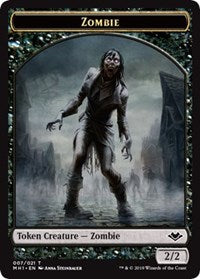 Zombie (007) // Serra the Benevolent Emblem (020) Double-Sided Token [Modern Horizons Tokens] 