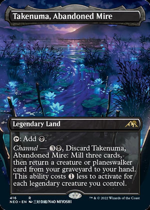 Takenuma, Abandoned Mire (Borderless Alternate Art) [Kamigawa: Neon Dynasty] 