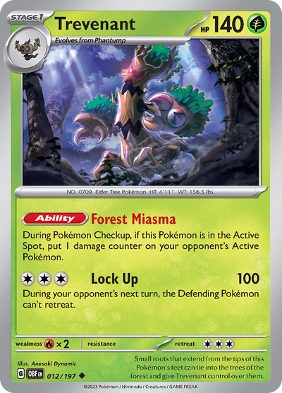 Trevenant (012/197) [Scarlet &amp; Violet: Obsidian Flames] 