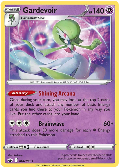 Gardevoir (061/198) (Theme Deck Exclusive) [Sword &amp; Shield: Chilling Reign] 