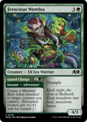 Ferocious Werefox // Guard Change [Wilds of Eldraine] 