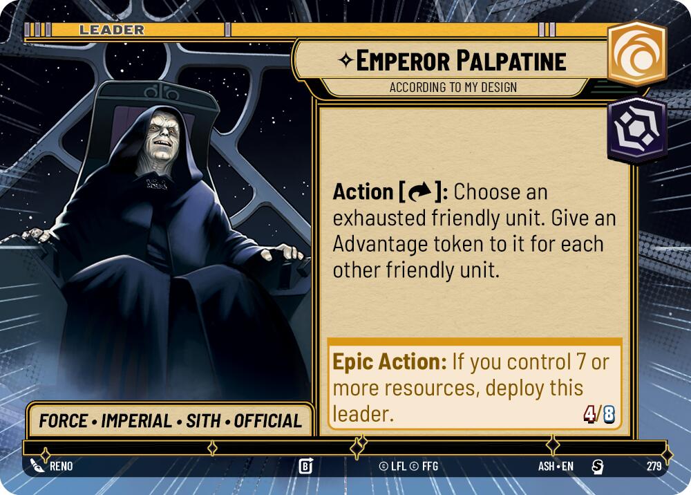 Emperor Palpatine - According to My Design (279) (Hyperspace) (279) [Ashes of the Empire]