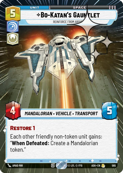 Bo-Katan's Gauntlet - Reinforce from Above (565) (Hyperspace Foil) (565) [Ashes of the Empire]