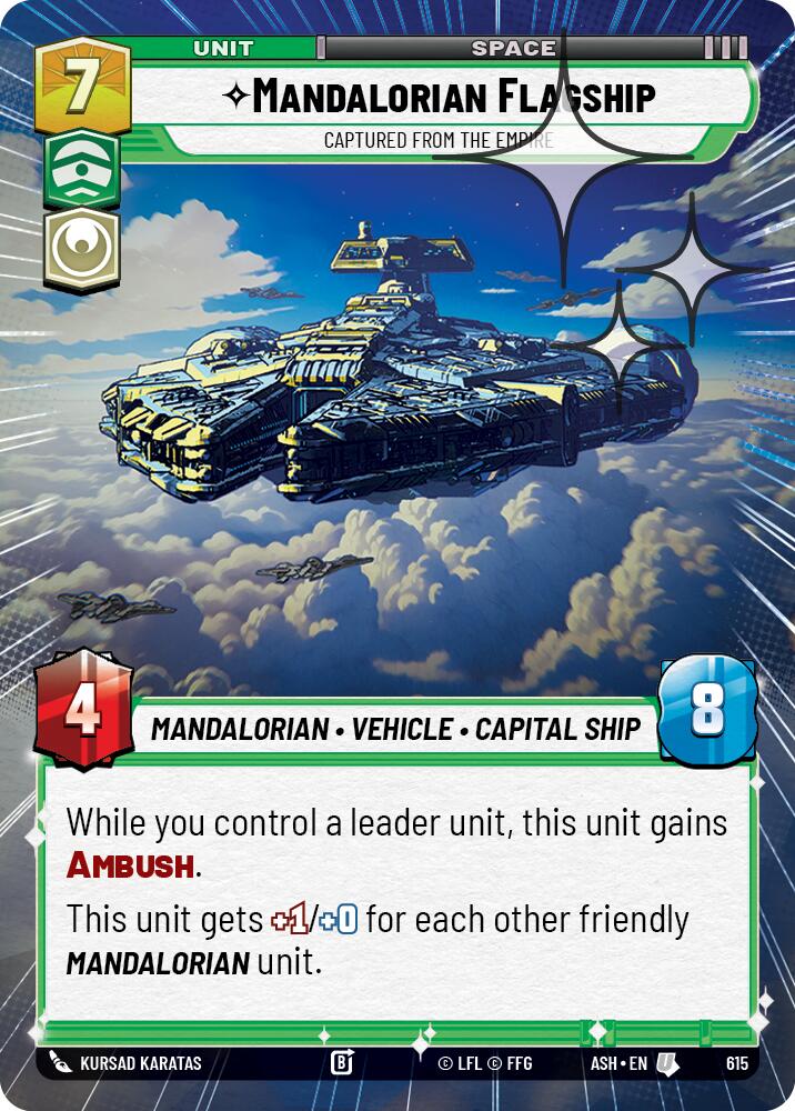 Mandalorian Flagship - Captured from the Empire (615) (Hyperspace Foil) (615) [Ashes of the Empire]