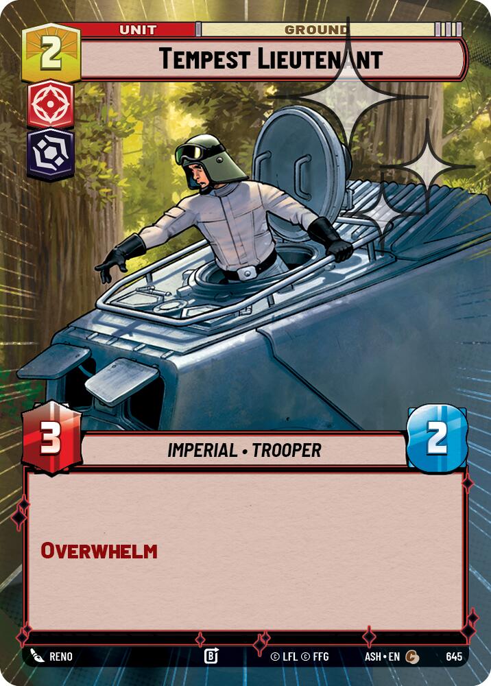 Tempest Lieutenant (645) (Hyperspace Foil) (645) [Ashes of the Empire]