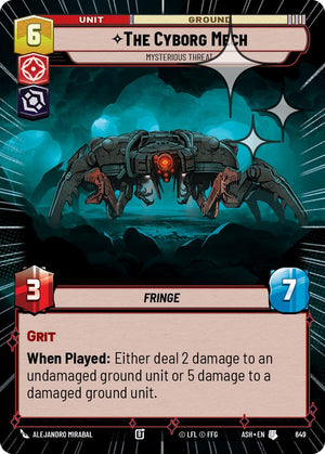 The Cyborg Mech - Mysterious Threat (649) (Hyperspace Foil) (649) [Ashes of the Empire]
