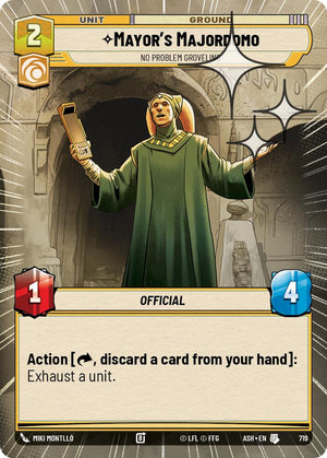 Mayor's Majordomo - No Problem Groveling (719) (Hyperspace Foil) (719) [Ashes of the Empire]
