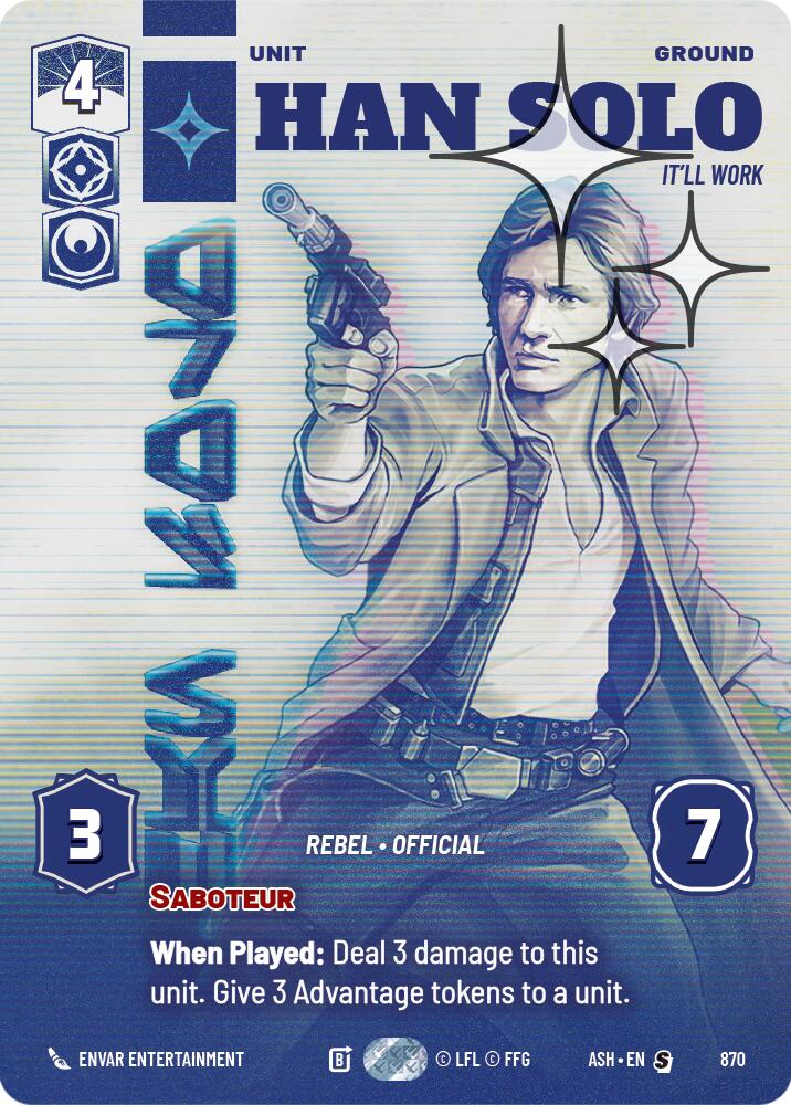 Han Solo - It'll Work (870) (Prestige Foil) (870) [Ashes of the Empire]