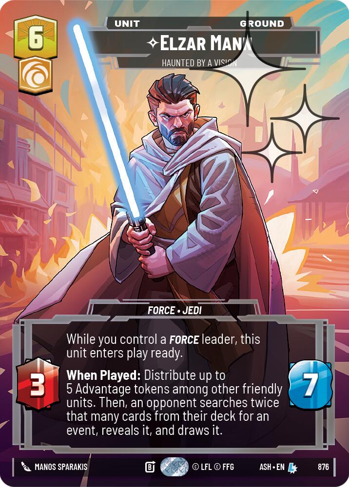Elzar Mann - Haunted by a Vision (876) (Prestige Foil) (876) [Ashes of the Empire]