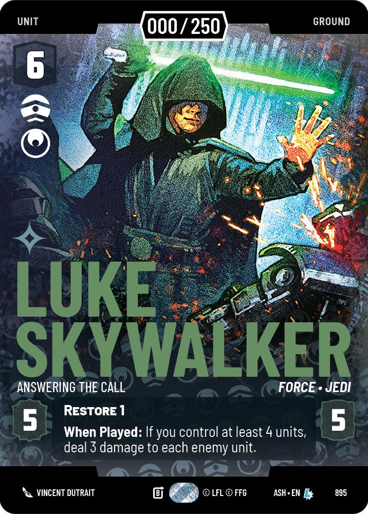 Luke Skywalker - Answering the Call (895) (Serialized) (895) [Ashes of the Empire]