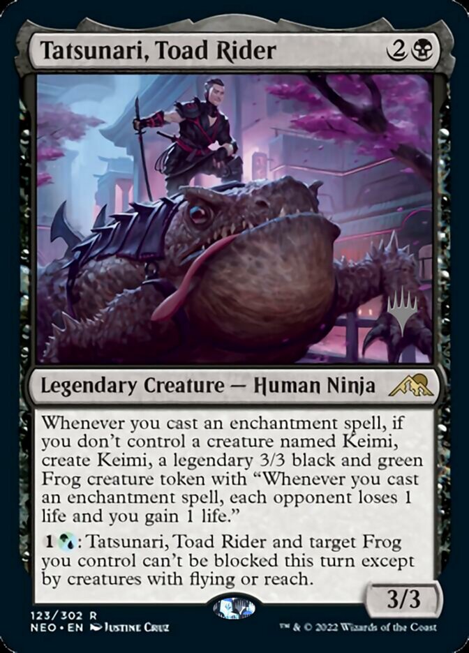 Tatsunari, Toad Rider (Promo Pack) [Kamigawa: Neon Dynasty Promos] 