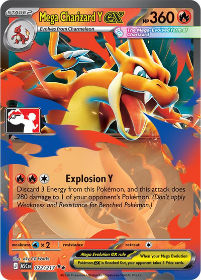 Mega Charizard Y ex (022/217) [Prize Pack Series Nine]