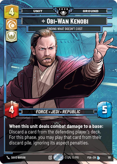 Obi-Wan Kenobi - Finding What Doesn't Exist (161) (Prize Wall) (Foil) (161) [Galactic Championship 2026]