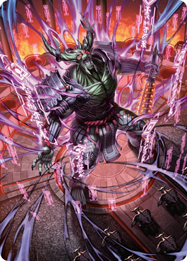 Hidetsugu, Devouring Chaos Art Card [Kamigawa: Neon Dynasty Art Series] 