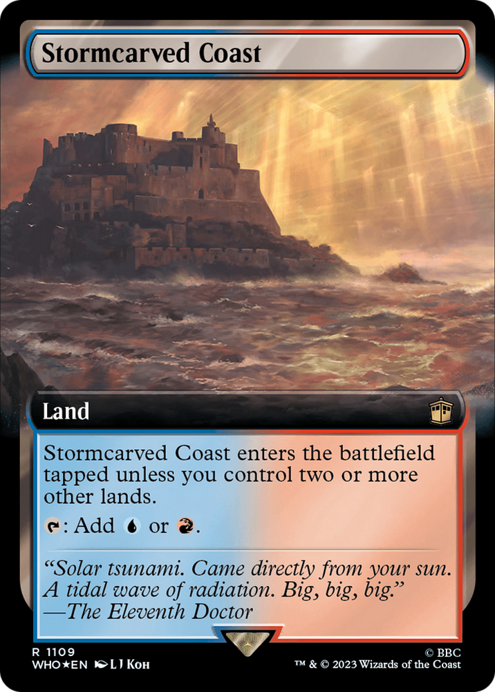 Stormcarved Coast (Extended Art) (Surge Foil) [Doctor Who] 