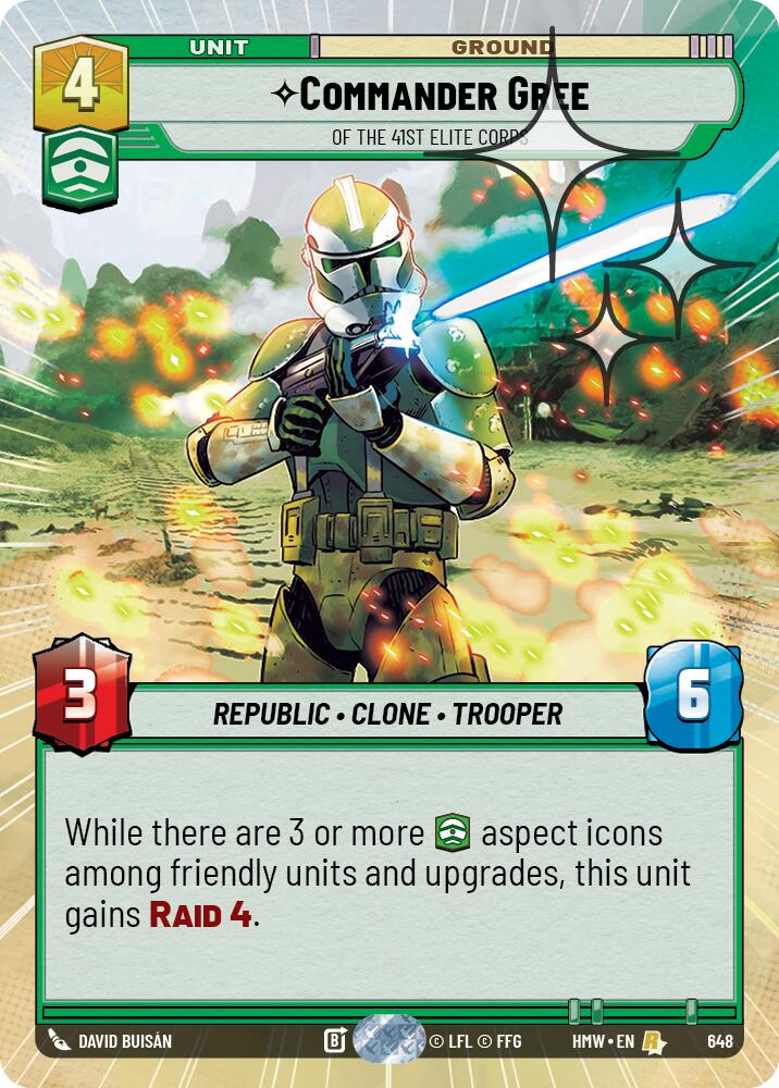 Commander Gree - Of the 41st Elite Corps (648) (Hyperspace Foil) (648) [Homeworlds]
